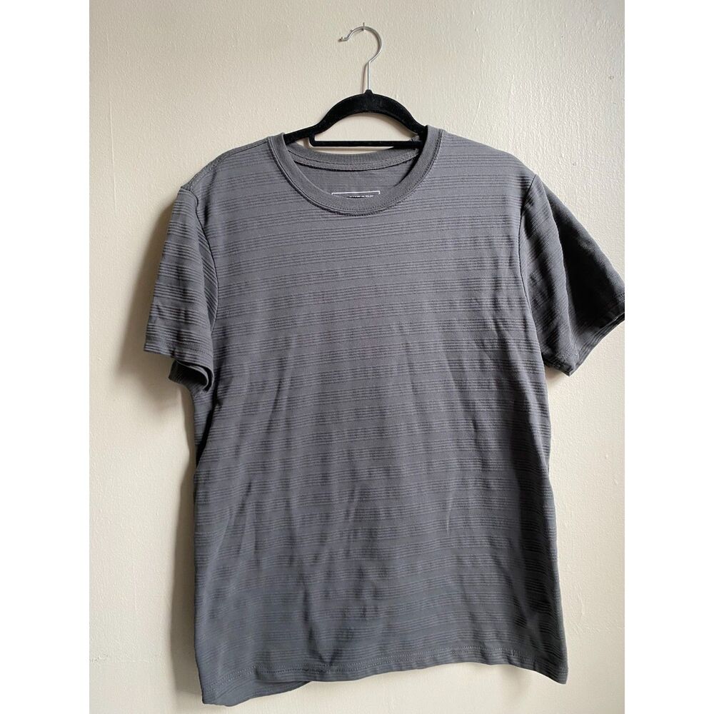 Rockport Textured Knit T-Shirt Men's Size Medium Gray Short Sleeve Crew Neck